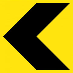 Uniform Safety Signs - 600x600mm - Corflute - Class 1 - Chevron | T9-31