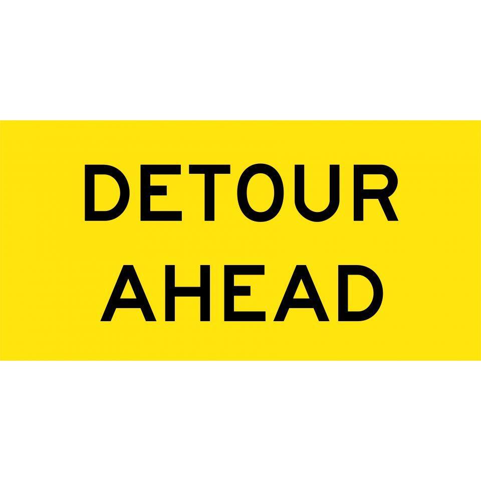 Uniform Safety Signs - 1200x600mm - Corflute - Class 1 - Detour Ahead | T9-33