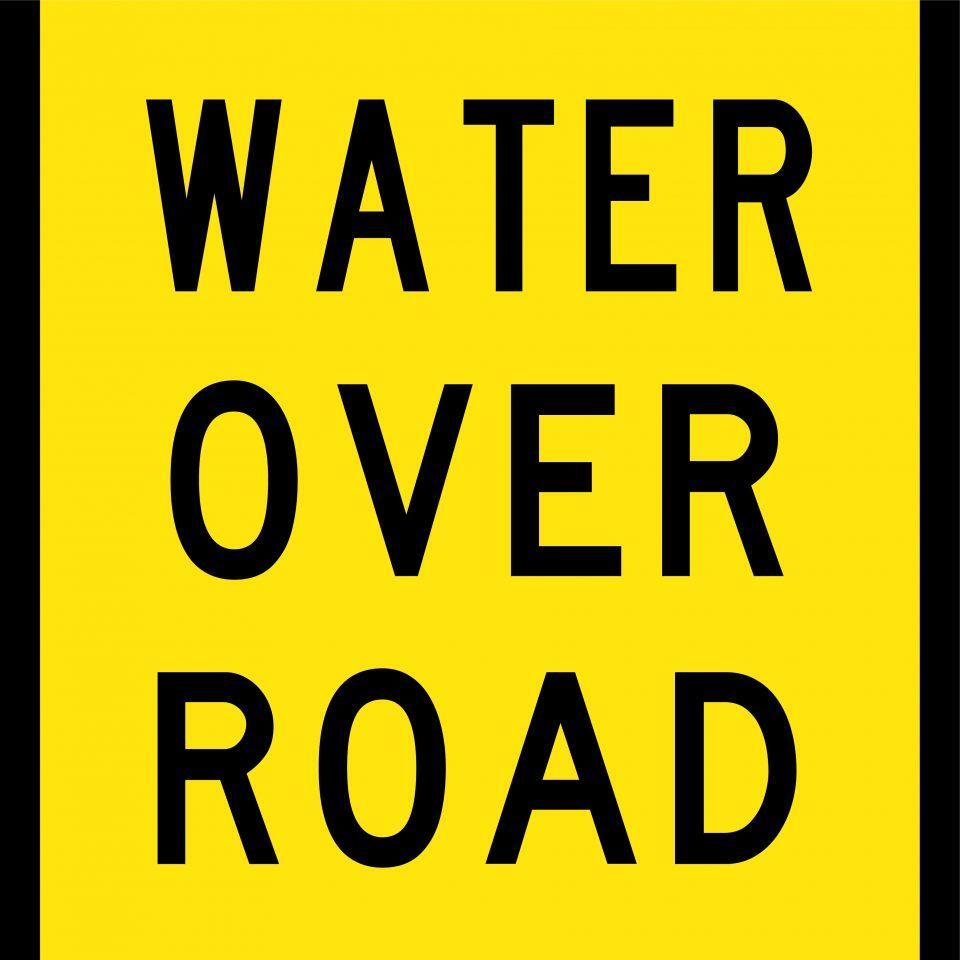 Uniform Safety Signs - 600x600mm - Corflute - Class 1 - Water Over Road | T9-62