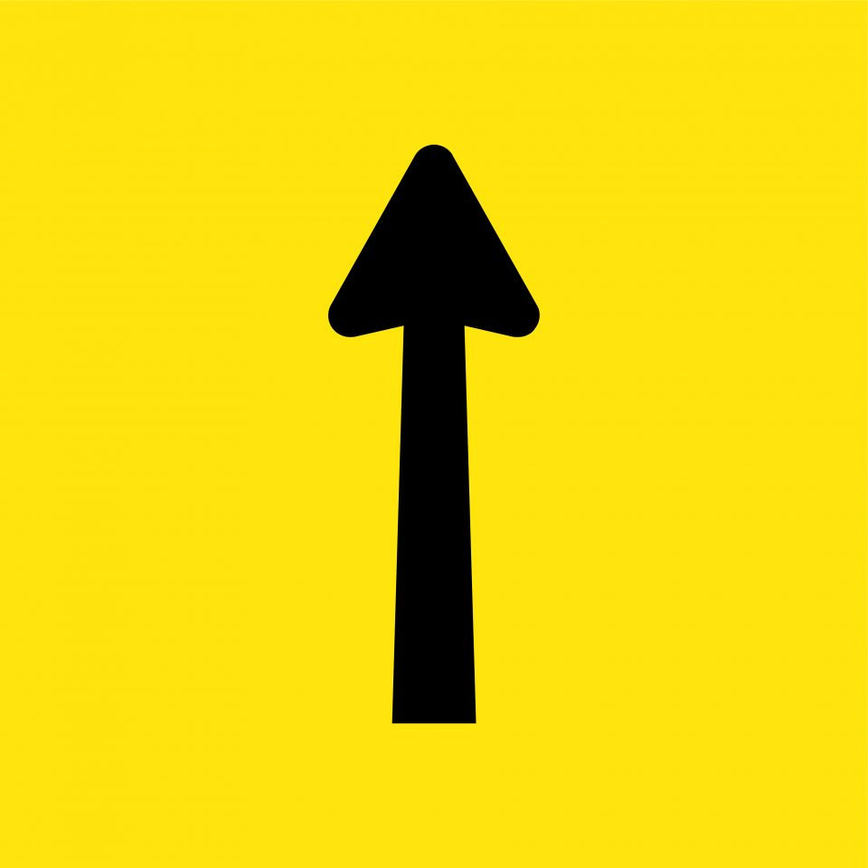 Uniform Safety Signs - 600x600mm - Corflute - Class 1 - Lane Status Open (Arrow Up) | T9-71