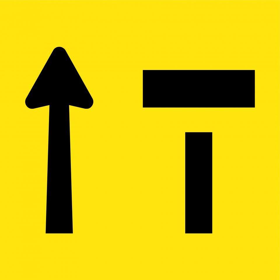 Uniform Safety Signs - 600x600mm - Corflute - Class 1 - Lane Status Open (Arrow Up) - Closed (T) | T9-75