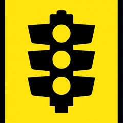 Uniform Safety Signs - 600x600mm - Corflute - Class 1 - Traffic Signals | T9-77