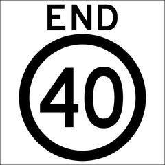 Uniform Safety Signs - 600 x 600mm - Aluminium - Class 1 - Reflective - End 40 | T9-79M