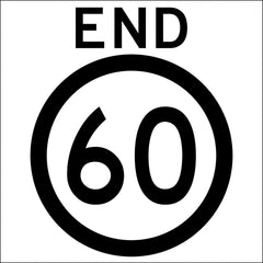 Uniform Safety Signs - 600x600mm - Corflute - Class 1 - End 60 | T9-81