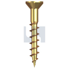 Hobsons - #8-9 x 30 - Yellow Passivate Phillips Drive Chipboard CSK Ribbed - Zinc - Qty 1000 | T9PDYRP0809030