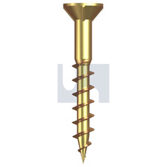 Hobsons - #8-9 x 32 - Yellow Passivate Phillips Drive Chipboard CSK Ribbed - Zinc - Qty 1000 | T9PDYRP0809032