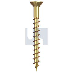 Hobsons - #8-9 x 45 - Yellow Passivate Phillips Drive Chipboard CSK Ribbed - Zinc - Qty 1000 | T9PDYRP0809045