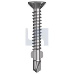 Hobsons - #8-18 x 40 - Square Drive Metal Wings Countersunk - Class 3 - Qty 1000 | T9PG3RQ0818040