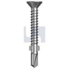 Hobsons - #12-14 x 45 - Square Drive Metal Wings Countersunk - Class 3 | T9PG3RQ1214045