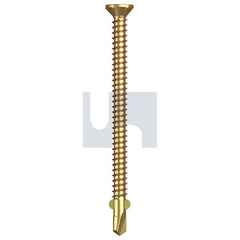 Hobsons - #10-16 x 70 ZINC YELLOW PASSIVATE AS3566 SQUARE DRIVE METAL WINGS COUNTERSUNK | FS423 (Pack of 200)