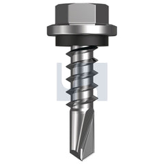 Hobsons - #14-10 x 25 Class 4 As3566 Metal Sds Hex Head + Washer | Q327 (Pack Of 1000)