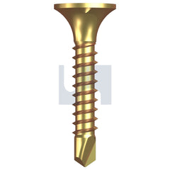 Hobsons - #6-20 x 25 - Yellow Passivate Phillips Drive Metal SDS Bugle Head - Zinc - Qty 1000 | T9PMYBP0620025