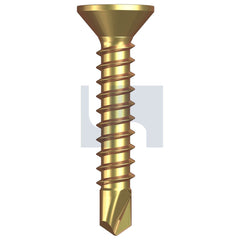 Hobsons - #6-20 x 20 - Yellow Passivate Phillips Drive Metal SDS Countersunk - Zinc | FST9PMYCP0620020