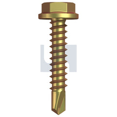 Hobsons - #10-16 x 25 ZINC YELLOW PASSIVATE AS3566 METAL SDS FLANGED HEX HEAD | Q507 (Pack of 1000)