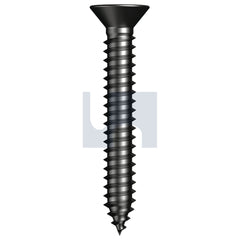 Hobsons - #6-20 x 1/2" - Black Passivate ANSI B18.6.3 Type Ab Self-Tapper CSK Phil - Zinc | T9PSVCP0620050