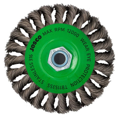 Josco - Brush Bevel TK24 - 115 x 1R x M14 0.50 Stainless 316 | TB1153SS