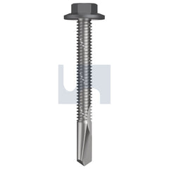 Hobsons - #12-24 x 50 - Basalt - S500 SDS Flanged Hex Head - Class 4 - Qty 1000 | TBA54FH1224050