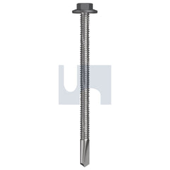 Hobsons - #12-24 x 85 - Basalt - S500 SDS Flanged Hex Head - Class 4 - Qty 500 | TBA54FH1224085