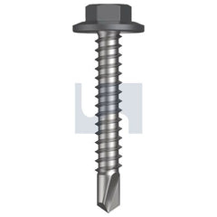 Hobsons - #12-14 x 35 - Basalt - Metal SDS Flanged Hex Head - Class 3 | TBAM3FH1214035