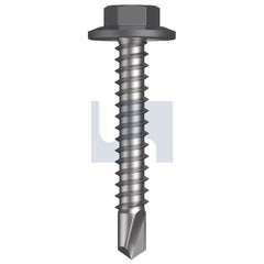 Hobsons - #12-14 x 35 - Basalt - Metal SDS Flanged Hex Head - Class 4 | TBAM4FH1214035