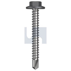 Hobsons - #12-14 x 45 - Basalt - Metal SDS Flanged Hex Head - Class 4 | TBAM4FH1214045