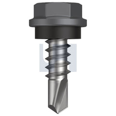 Hobsons - #10-16 x 16 BASALT - CL4 AS3566 METAL SDS HEX HEAD + WASHER | FS275-BA (Pack of 1000)