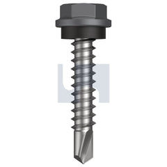 Hobsons - #10-16 x 25 BASALT - CL4 AS3566 METAL SDS HEX HEAD + WASHER | Q280-BA (Pack of 1000)