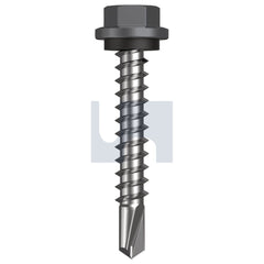 Hobsons - #14-10 x 42 Basalt - Cl4 As3566 Metal Sds Hex Head + Washer | Q330-Ba (Pack Of 1000)