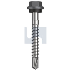 Hobsons - #14-10 x 50 Basalt - Cl4 As3566 + Scratchguard Metal Sds Hex Head + Washer | Q335-Ba (Pack Of 1000)