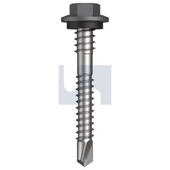 Hobsons - #12-14 x 43 - Basalt - Metal SDS Hex + Washer + Xgrip - Class 4 | TBAM4XH1214043
