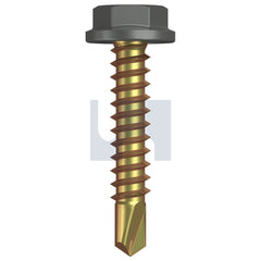 Hobsons - #10-16 x 25 BASALT - ZYP AS3566 METAL SDS FLANGED HEX HEAD | Q507-BA (Pack of 1000)