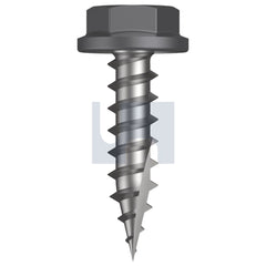 Hobsons - #10-12 x 20 BASALT - CL4 AS3566 TYPE 17 FLANGED HEX | Q519-BA (Pack of 1000)