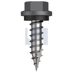 Hobsons - #14-10 x 25 Basalt - Cl4 As3566 Type 17 Hex Head + Washer | Q615-Ba (Pack Of 1000)