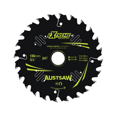 Austsaw - Extreme: Wood with Nails Blade 255mm x 30 Bore x 60 T Thin Kerf | TBPP2553060