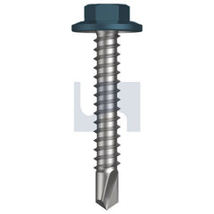 Hobsons - #12-14 x 35 - Blue Ridge (Pacific Blue) - Metal SDS Flanged Hex Head - Class 3 | TBRM3FH1214035