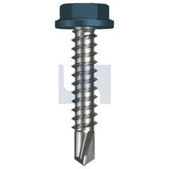Hobsons - #10-16 x 25 BLUE RIDGE (PACIFIC BLUE) -CL4 AS3566 METAL SDS FLANGED HEX HEAD | Q185-BR (Pack of 1000)