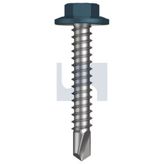 Hobsons - #12-14 x 35 - Blue Ridge (Pacific Blue) - Metal SDS Flanged Hex Head - Class 4 | TBRM4FH1214035