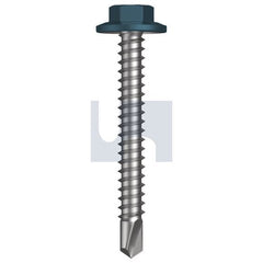 Hobsons - #12-14 x 45 - Blue Ridge (Pacific Blue) - Metal SDS Flanged Hex Head - Class 4 | TBRM4FH1214045