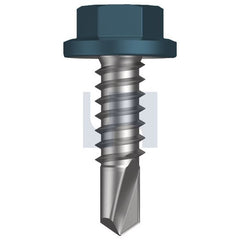 Hobsons - #14-14 x 22 - Blue Ridge (Pacific Blue) - Metal SDS Flanged Hex Head - Class 4 | TBRM4FH1414022