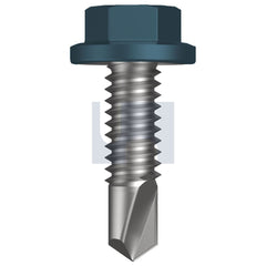 Hobsons - #14-20 x 22 - Blue Ridge (Pacific Blue) - Metal SDS Flanged Hex Head - Class 4 - Qty 1000 | TBRM4FH1420022