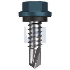 Hobsons - #14-14 x 22 - Blue Ridge (Pacific Blue) - Metal SDS Hex Head + Washer - Class 4 | TBRM4SH1414022