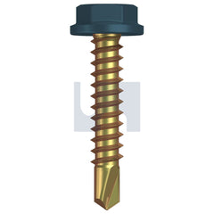 Hobsons - #10-16 x 25 BLUE RIDGE (PACIFIC BLUE) -ZYP AS3566 METAL SDS FLANGED HEX HEAD | Q507-BR (Pack of 1000)