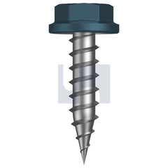 Hobsons - #10-12 x 20 BLUE RIDGE (PACIFIC BLUE) -CL4 AS3566 NEEDLE PT SDS FLANGED HEX | Q150-BR (Pack of 1000)
