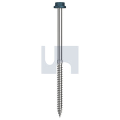 Hobsons - #14-10 x 125 - Blue Ridge (Pacific Blue) - + Scratchguard Type 17 Flanged Hex Head - Class 4 - Qty 250 | TBRW4FS1410125