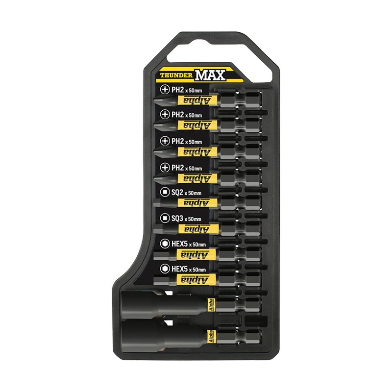Alpha Thundermax 10 Pc Impact Driver Bit Set