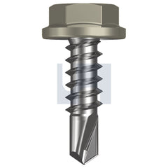 Hobsons - #10-16 x 16 BUSHLAND - CL4 AS3566 METAL SDS FLANGED HEX HEAD | Q180-BU (Pack of 1000)