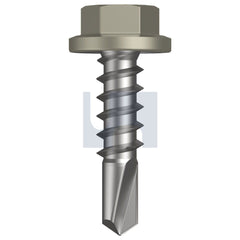 Hobsons - #14-10 x 25 - Bushland - Metal SDS Flanged Hex Head - Class 4 - Qty 1000 | TBUM4FH1410025