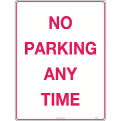 Uniform Safety Signs - 450 x 300mm - Metal - No Parking Any Time | TC300LSM