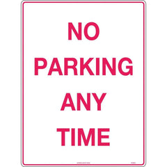 Uniform Safety Signs - 600x400mm - Metal - No Parking Any Time | TC300LM