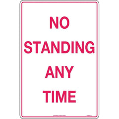 Uniform Safety Signs - 450x300mm - Metal - No Standing Any Time | TC301LSM